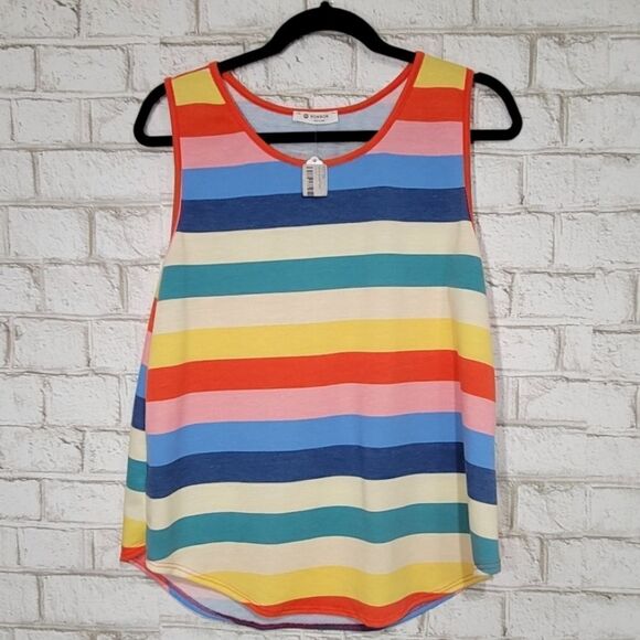 NWT bombom colorful stripe tank - Picture 3 of 5